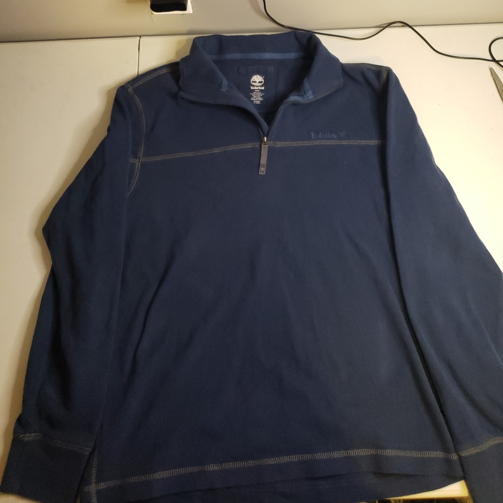 Timberland Men's Pullover Long Sleeve 1/4 Zip Blue Size Medium
